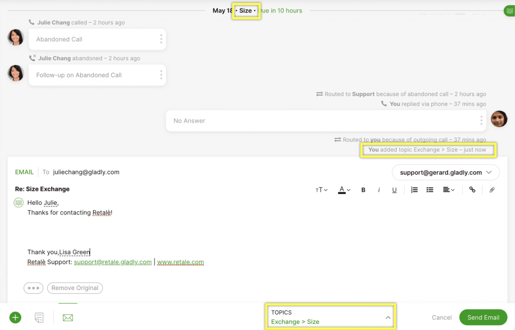 Customer Details panel