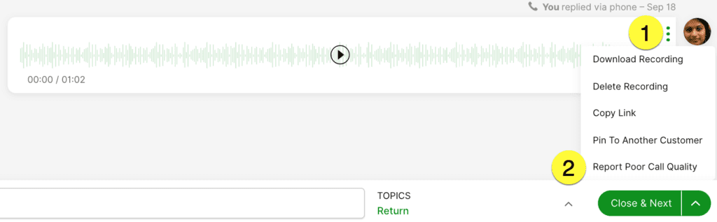 Wave form of the Call