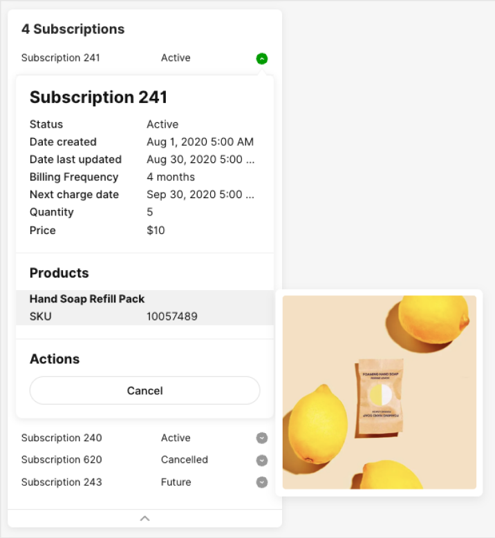 SUBSCRIPTION Transactions