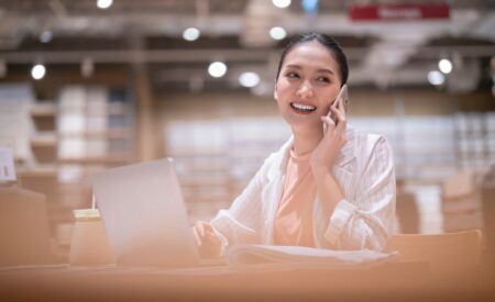 Woman talking on cellphone
