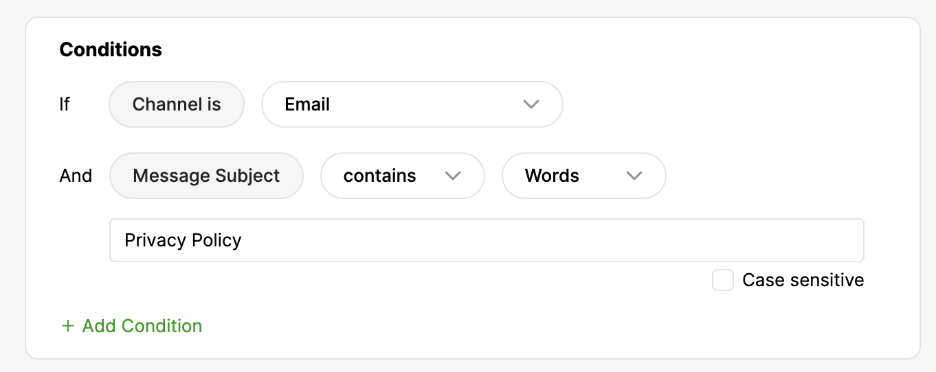 E-mail campaign rule