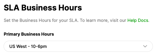Selection list to activate the use of primary operating hours for reporting purposes