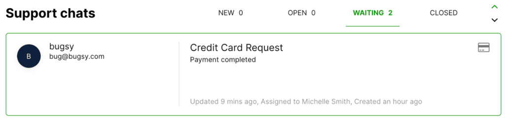 Customer cards specific to an Inbox