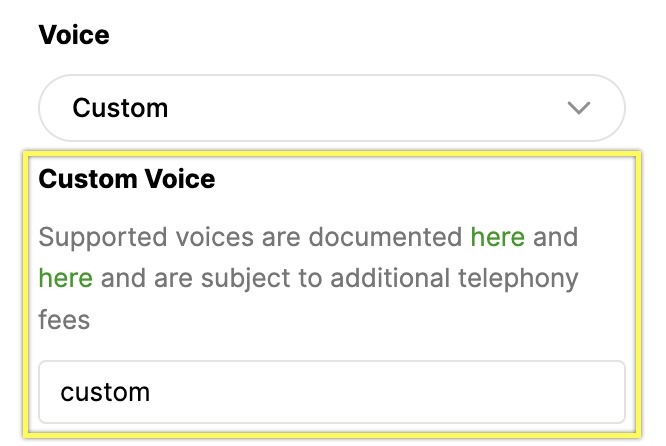 use custom voice